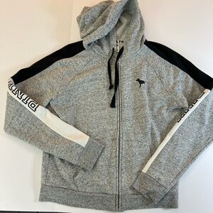 Victoria’s Secret PINK campus gray full zip hooded sweatshirt size Mediumm